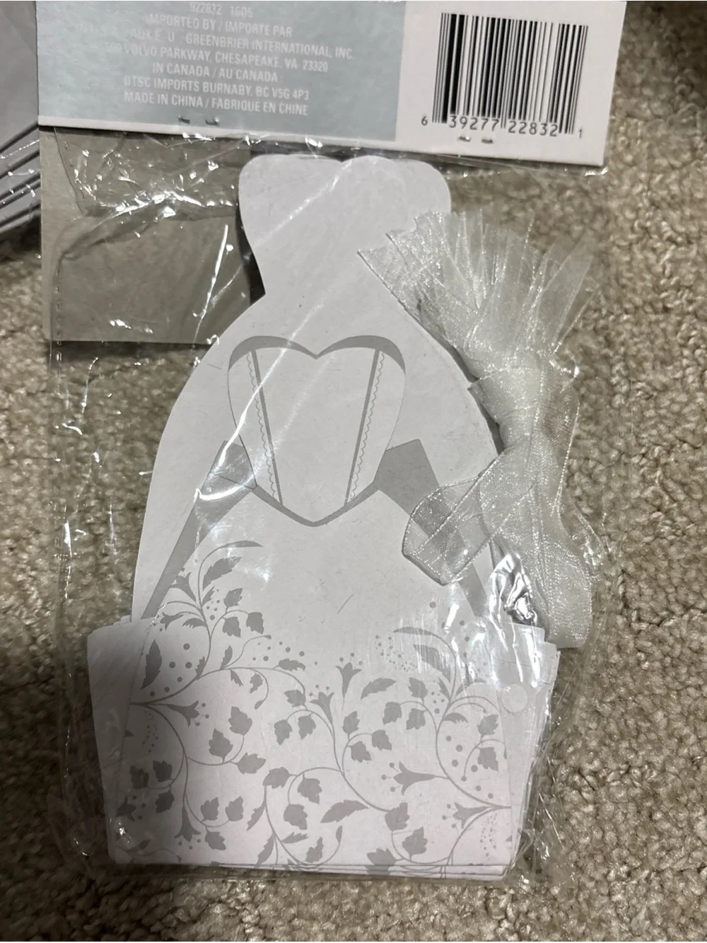 3 Packs Details & Accessories 10 Favor Boxes Gowns Weddings Bridesmaids Sealed
